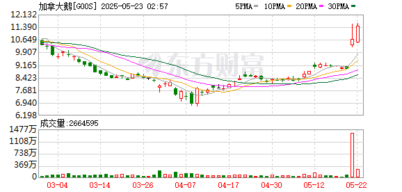 杜德配资 加拿大鹅2025财年营收增长 1.1%